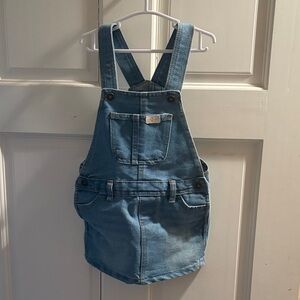 Blue Girls Denim Overall Skirt